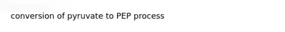 conversion of pyruvate to PEP process