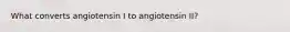 What converts angiotensin I to angiotensin II?