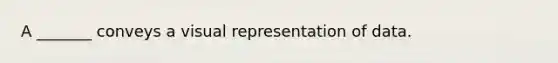 A _______ conveys a visual representation of data.