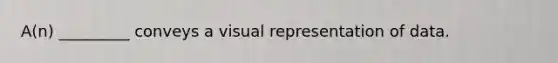 A(n) _________ conveys a visual representation of data.