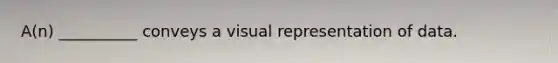 A(n) __________ conveys a visual representation of data.