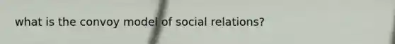 what is the convoy model of social relations?