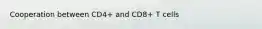 Cooperation between CD4+ and CD8+ T cells