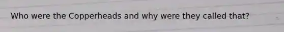 Who were the Copperheads and why were they called that?
