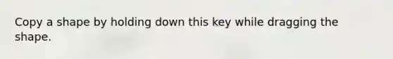 Copy a shape by holding down this key while dragging the shape.