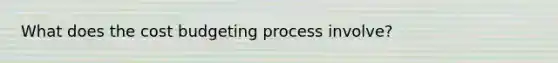 What does the cost budgeting process involve?