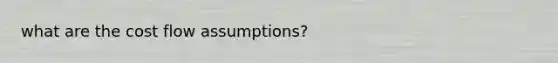 what are the cost flow assumptions?