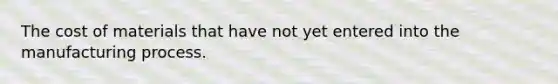 The cost of materials that have not yet entered into the manufacturing process.