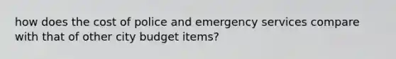 how does the cost of police and emergency services compare with that of other city budget items?