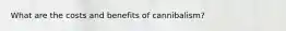 What are the costs and benefits of cannibalism?
