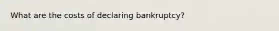 What are the costs of declaring bankruptcy?