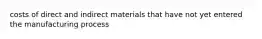 costs of direct and indirect materials that have not yet entered the manufacturing process