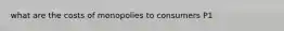 what are the costs of monopolies to consumers P1
