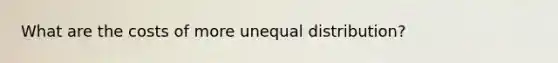 What are the costs of more unequal distribution?