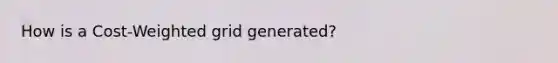 How is a Cost-Weighted grid generated?