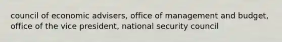 council of economic advisers, office of management and budget, office of the vice president, national security council