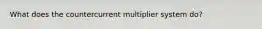 What does the countercurrent multiplier system do?