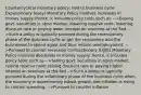 Countercyclical monetary policy; tied to business cycle Expansionary (easy) Monetary Policy involves increases in money supply. Hence, it includes policy tools such as: -->Buying govt. securities in open market; lowering reserve ratio; lowering discount rate or paying lower interest on reserves at the Fed -->Such a policy is typically pursued during the recessionary phase of the business cycle to get the consumers and the businesses to spend again and thus reduce unemployment. -->Pursued to counter recession Contractionary (tight) Monetary Policy involves decreases in money supply. Hence, it includes policy tools such as -->Selling govt. securities in open market; raising reserve ratio; raising discount rate or paying higher interest on reserves at the Fed -->Such a policy is typically pursued during the inflationary phase of the business cycle when the economy is experiencing robust growth and inflation is rising to contain spending. -->Pursued to counter inflation