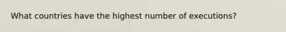 What countries have the highest number of executions?