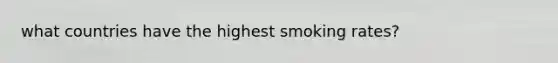 what countries have the highest smoking rates?