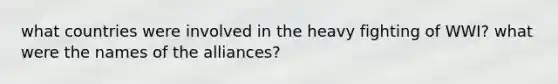 what countries were involved in the heavy fighting of WWI? what were the names of the alliances?