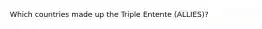 Which countries made up the Triple Entente (ALLIES)?