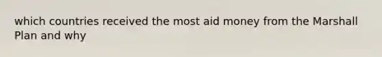 which countries received the most aid money from the Marshall Plan and why