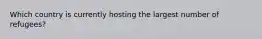 Which country is currently hosting the largest number of refugees?