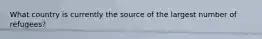 What country is currently the source of the largest number of refugees?