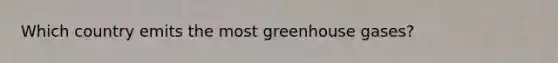 Which country emits the most greenhouse gases?