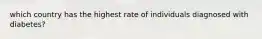 which country has the highest rate of individuals diagnosed with diabetes?