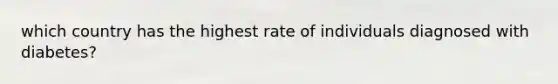 which country has the highest rate of individuals diagnosed with diabetes?