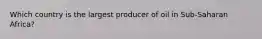 Which country is the largest producer of oil in Sub-Saharan Africa?