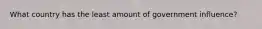 What country has the least amount of government influence?