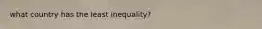 what country has the least inequality?