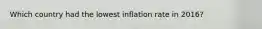 Which country had the lowest inflation rate in 2016?
