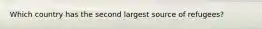 Which country has the second largest source of refugees?