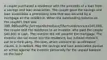 A couple purchased a residence with the proceeds of a loan from a savings and loan association. The couple gave the savings and loan association a promissory note that was secured by a mortgage on the residence. When the outstanding balance on the couple's loan was 100,000 and the fair market value of the residence was140,000, the couple sold the residence to an investor, who paid the couple 40,000 in cash. The investor did not assume the mortgage. The investor did not move into the residence, but instead rented it out to a third party. The loan, which contains an acceleration clause, is in default. May the savings and loan association pursue an action against the investor personally for the unpaid balance on the loan?