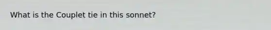 What is the Couplet tie in this sonnet?