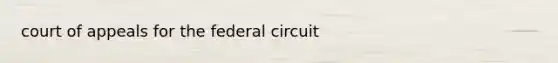 court of appeals for the federal circuit