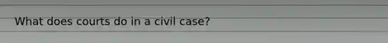 What does courts do in a civil case?