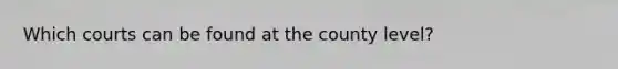 Which courts can be found at the county level?