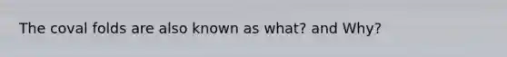 The coval folds are also known as what? and Why?