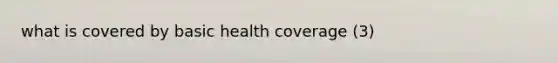 what is covered by basic health coverage (3)