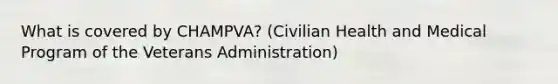 What is covered by CHAMPVA? (Civilian Health and Medical Program of the Veterans Administration)