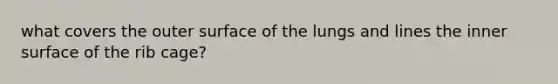 what covers the outer surface of the lungs and lines the inner surface of the rib cage?