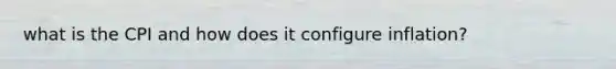 what is the CPI and how does it configure inflation?