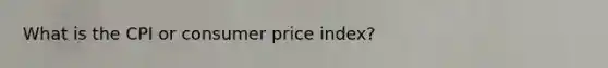 What is the CPI or consumer price index?