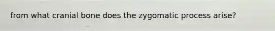 from what cranial bone does the zygomatic process arise?