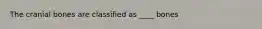 The cranial bones are classified as ____ bones